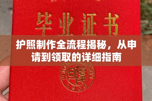 虾峙护照制作全流程揭秘，从申请到领取的详细指南