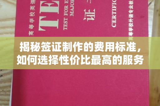 虾峙揭秘签证制作的费用标准，如何选择性价比最高的服务？
