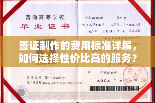 虾峙签证制作的费用标准详解，如何选择性价比高的服务？