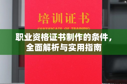 虾峙职业资格证书制作的条件，全面解析与实用指南